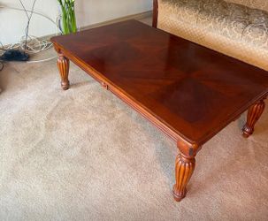 Wood coffee table and end table set