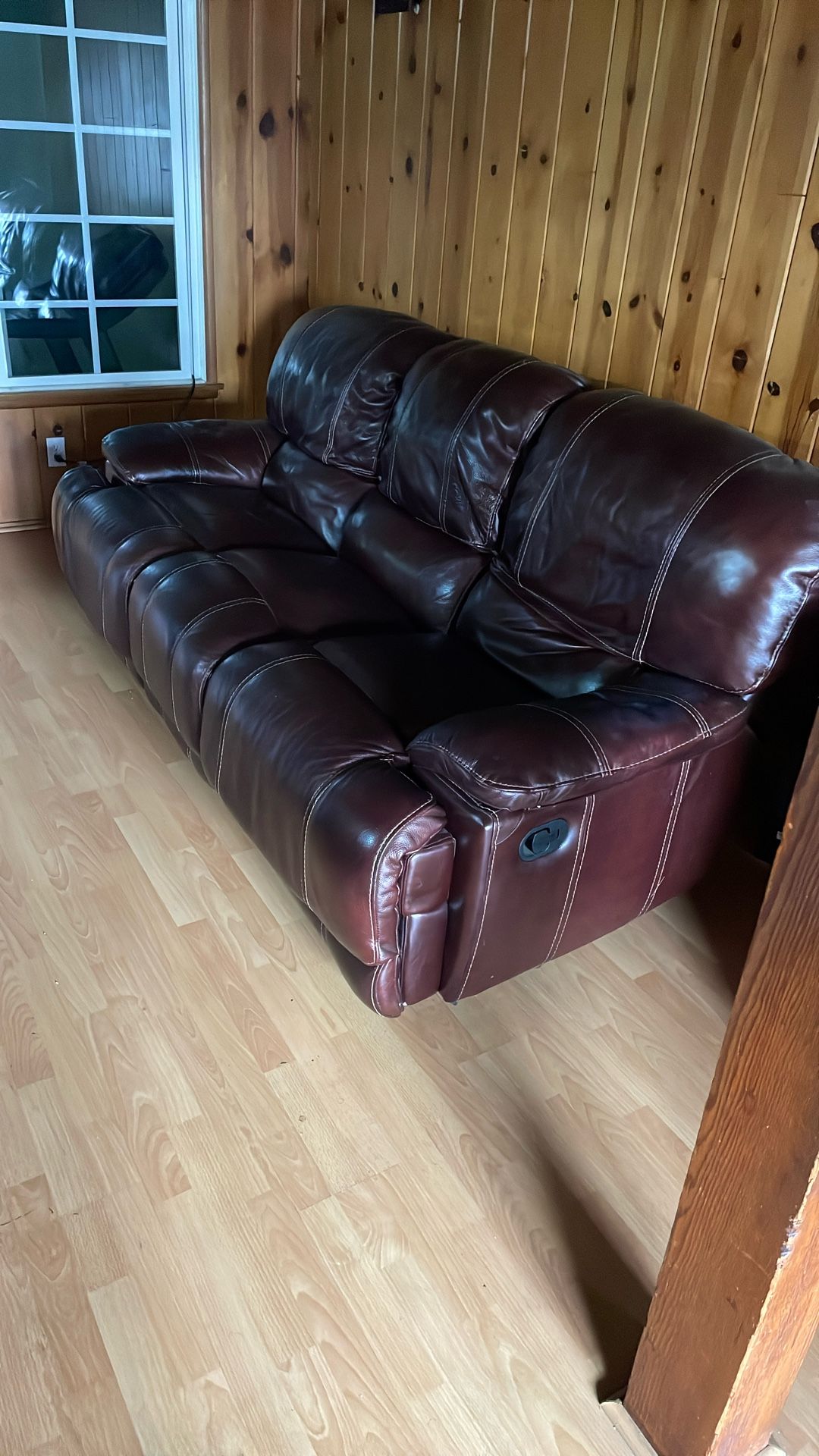 Authentic leather couch 