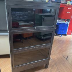 Vintage Steel Lawyer Bookcase - glass Display Case - $250