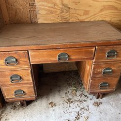 Vintage Hardwood Desk