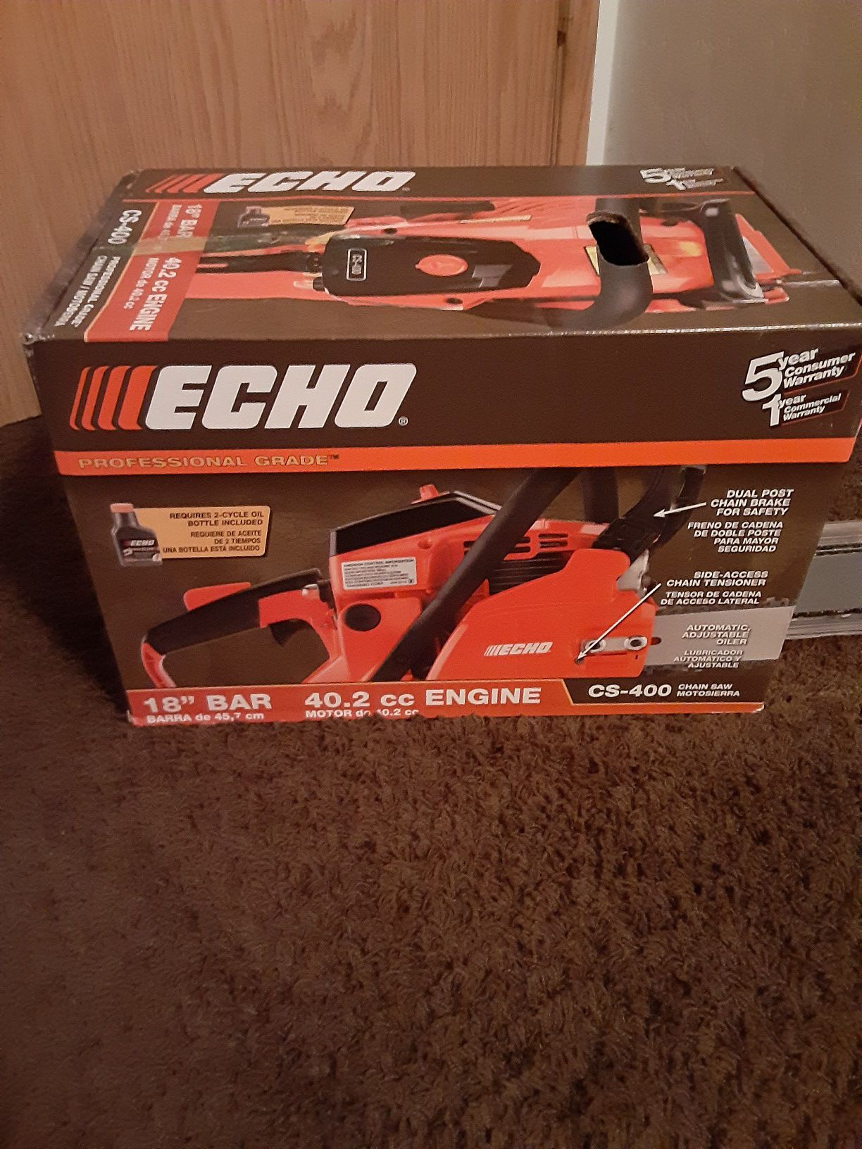 Brand new Chainsaw Echo 18"bar 40.2cc Engine
