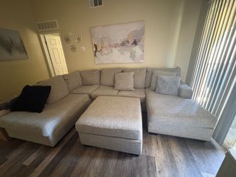Grey sectional from Mathis bros