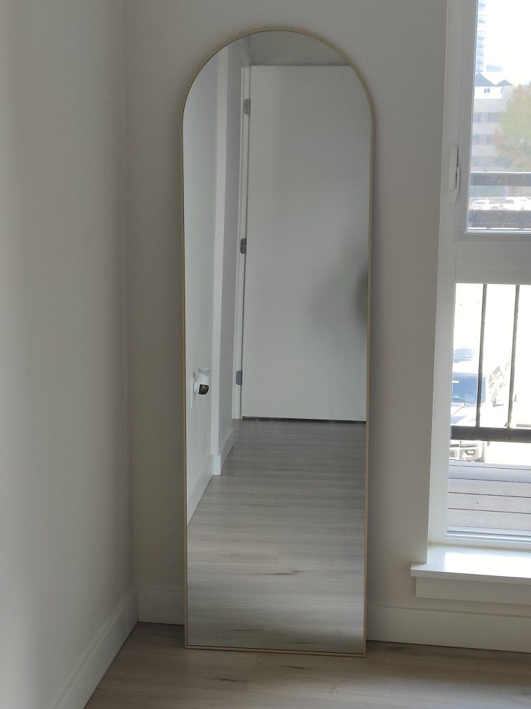 Full length 58"x19" golden rimmed mirror