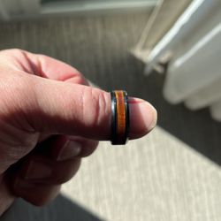 Nakoa - Tungsten/ Koa Wood Ring (size 14)