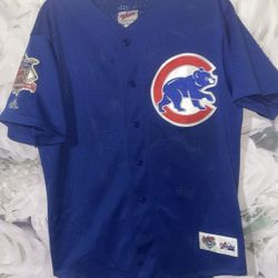 Vintage Chicago Cubs Jersey Majestic Diamond Collection #34 Kerry Wood  Sz M