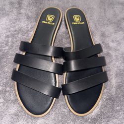 Brand New | NWOT | NEVER WORN | Women's Black Slip On Sandals | Size : 10 