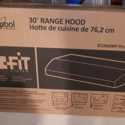 Brand New. Whirlpool Recirculating Hood .black