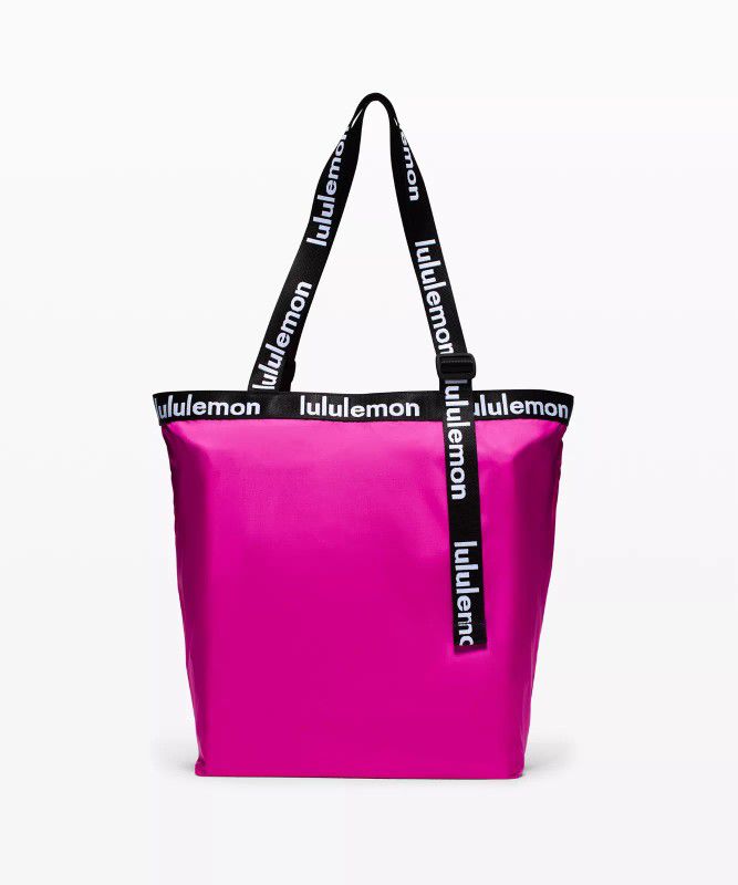 Lululemon the rest is written tote pink highlight Purple Bag