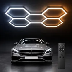 Amico Hexagon Garage Lights Dimmable & Tunable, 5 Hex Grid, Remote & Timer
10-100% Stepless Dimming, 3500K-6500K Adjustable, 192W 21000LM Honeycomb LE