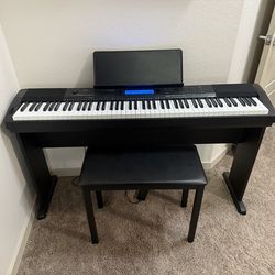 Casio 88-Key Weighted Digital Piano w/ Stand + Bench + Pedal – Full Setup