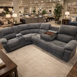 Luxury Reclining Sectional with Console – Only $1299