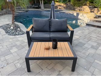 Outdoor Patio Furniture - Couch and Coffee Table