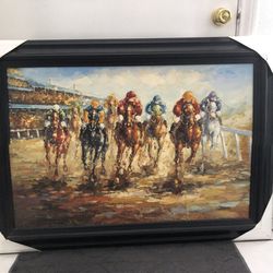 Oil Painting of Jockeys