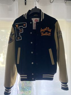 Franklin Marshall Varsity Jacket (size M, Black and Beige)