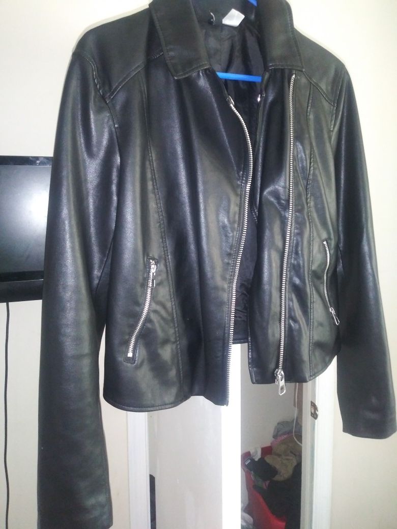 Leather jacket women h&m