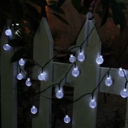 30 LED Solar Globe String Lights Bubble Fairy Lights
