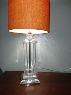 Lucite Table Lamp Heavy