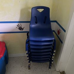 Kids Stackable Chairs (Blue – Multiple)