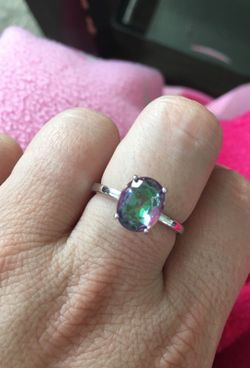 Mystic topaz ring size 8