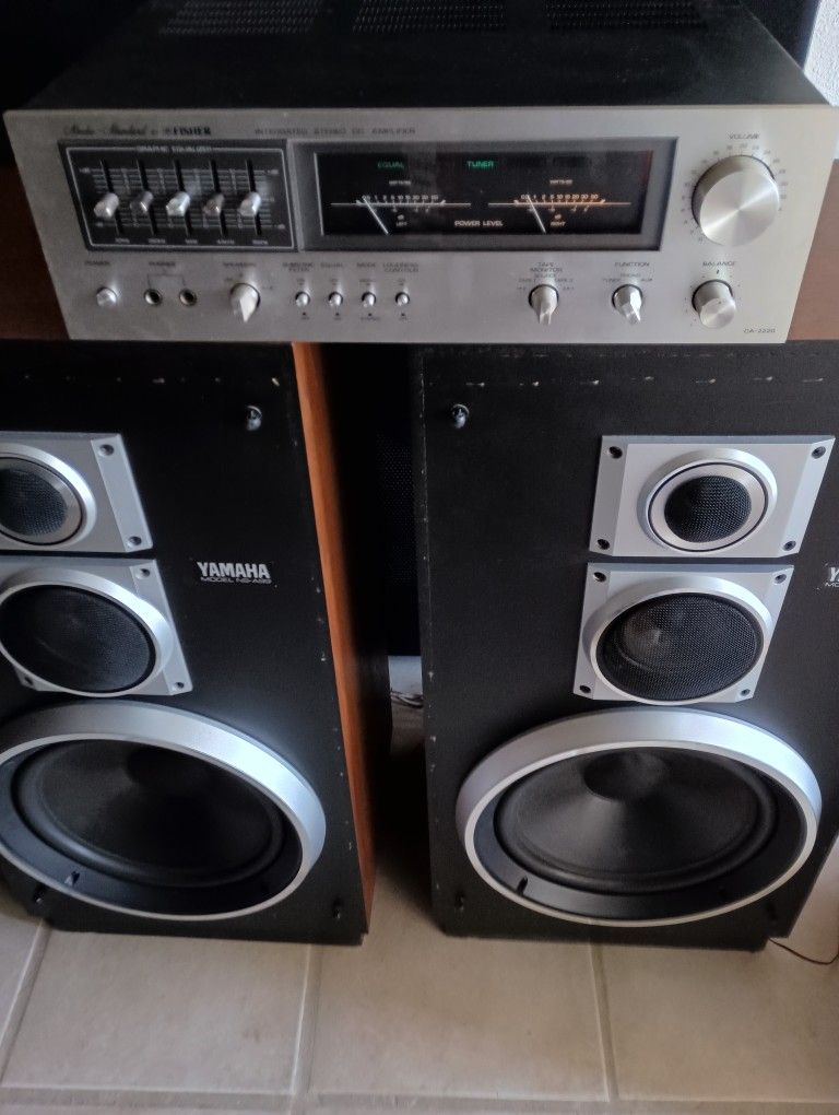 Yamaha Speakers And Fisher Amp