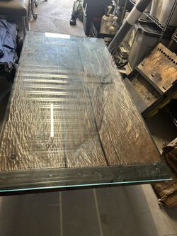 Wood Table With Glass Top