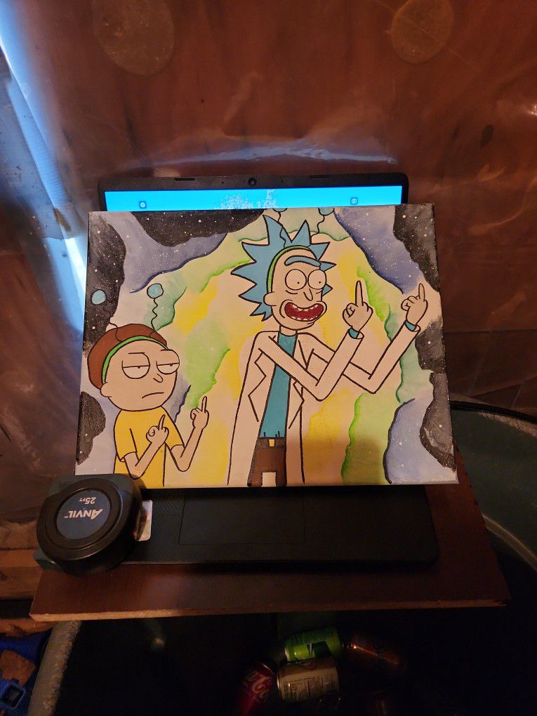 Rick And Morty Handmade Portrait 