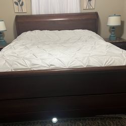 Bed Frame And 2 Nightstands