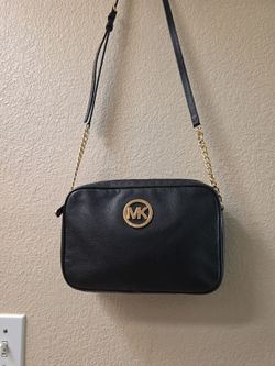 Michael Kors Black Leather Crossbody Bag