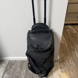 Authentic Louis Vuitton Neo Eole 55 Rolling Duffle – Damier Graphite