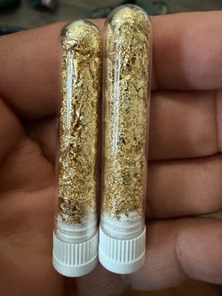 24 k Gold Leaf Flakes Vials – Set of 2