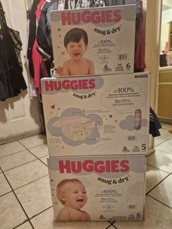 Huggies diapers size 5, 6