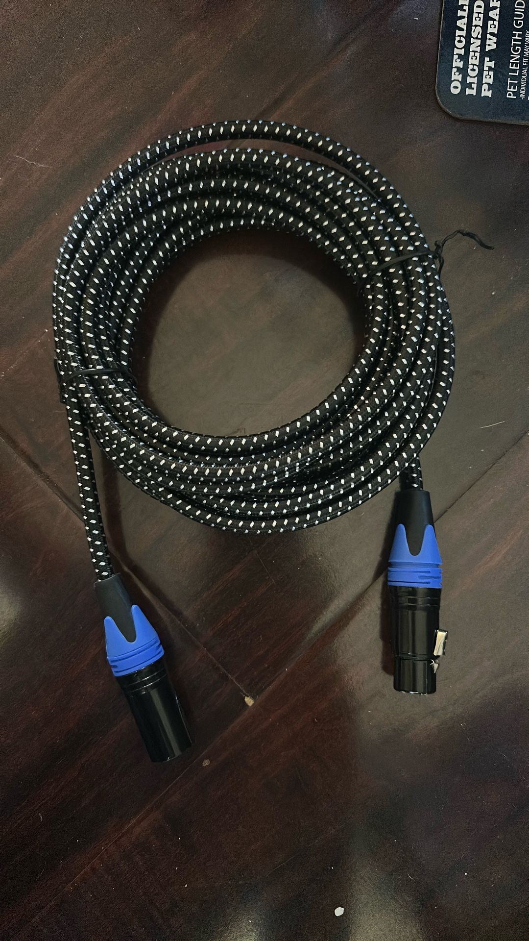 Microphone Cable 15 Ft Brand New