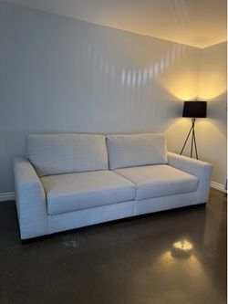 Contemporary Oatmeal Couch- Spacious 4 Seater with deep comfortable seating