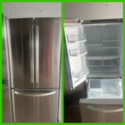 33 Wide French Door Refrigerator, Stainless Steel Refrigerator 