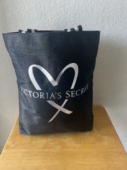 VICTORIA'S SECRET Black Glitter TOTE BAG