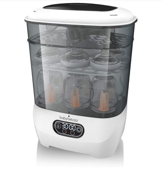 Baby Brezza Bottle Sterilizer and Dryer Advanced - 33% Faster - Largest Capacity Steam Sanitizer - Universal Sterilization Machine for All Bottles + P