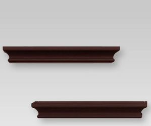 Wall Shelf Set 2 Brown