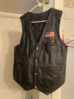 Leather Riding Vest, Harley Davison