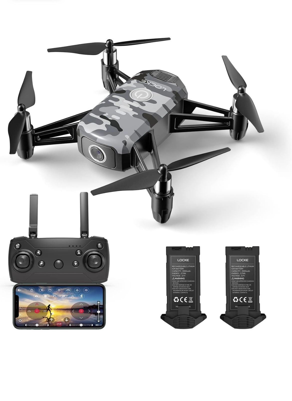 Brand New HR Drone For Kids With 1080p HD FPV Camera,Mini Quadcopter For Beginners With Altitude Hol