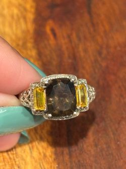 Vintage Sterling Silver Gemstone Ring