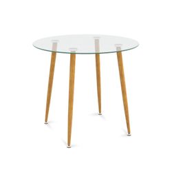 35.5inch Round Glass Table