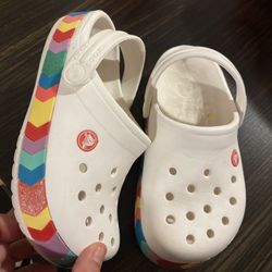 Little girls crocs size 2youth 