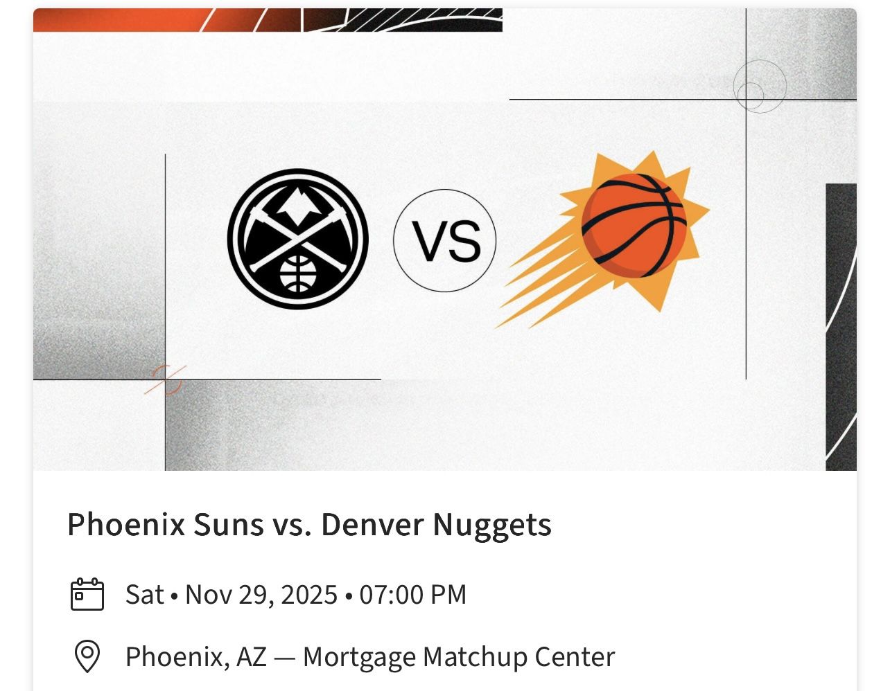 Suns Vs Nuggets
