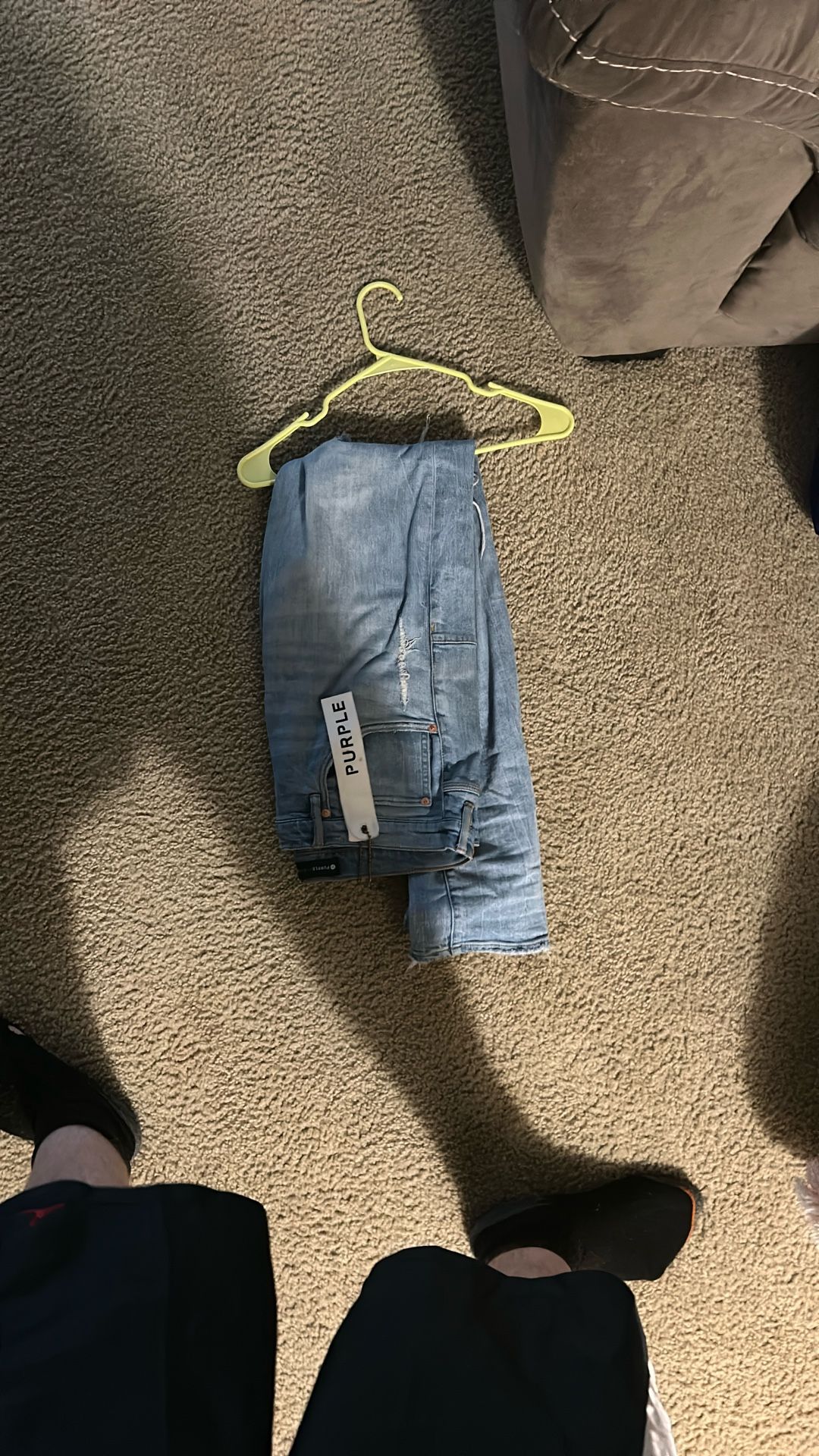 purple jeans
