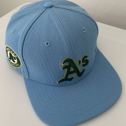 Oakland A's Athletics baby blue hat Pro Standard snap back