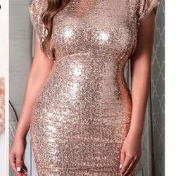 Grace Karin Women's Sparkly Sequin Hollow Out Back Bodycon Pencil Mini Dress