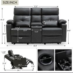 Remote Control Power / Message Love Seat Sofa 