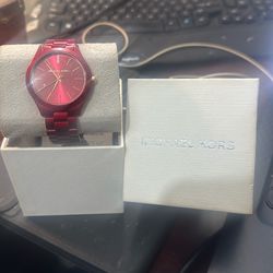 Red And Gold Michael Kors Watch