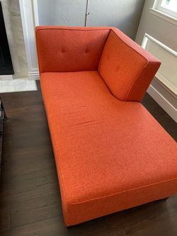 Living Space mid-century modern single-arm chaise lounge