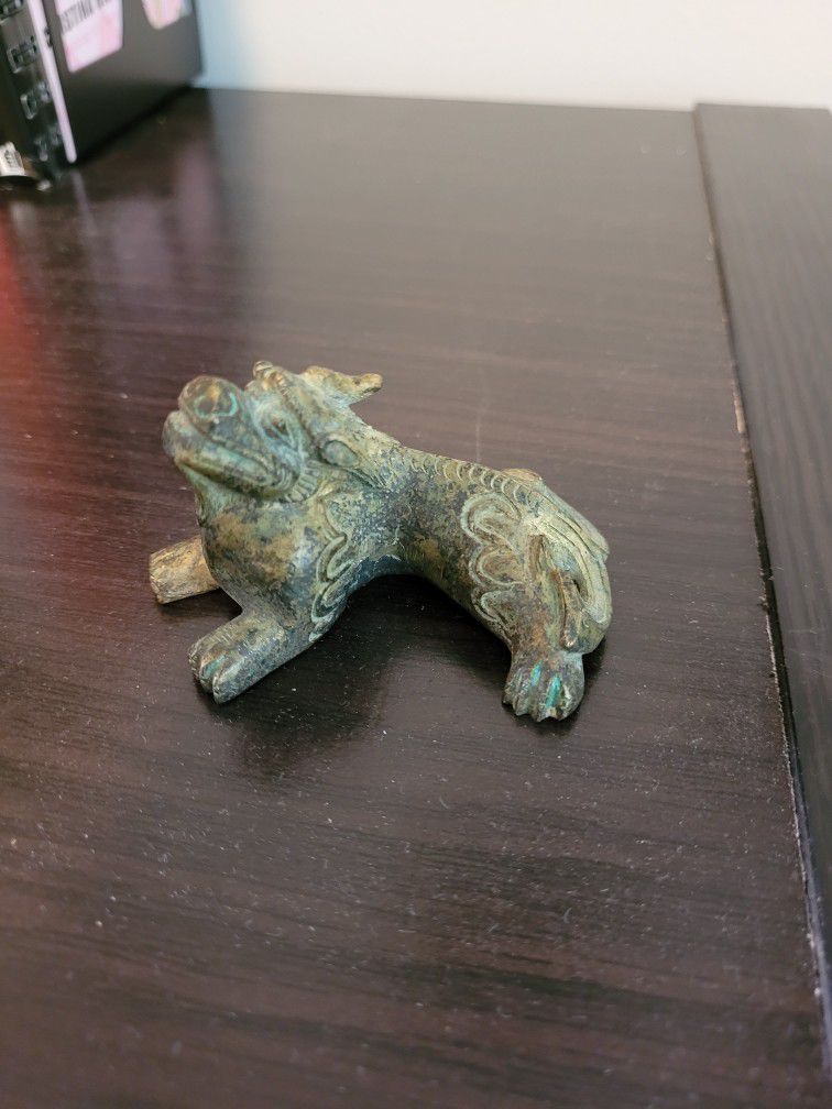 Vintage Chinese Bronze Foo Dog